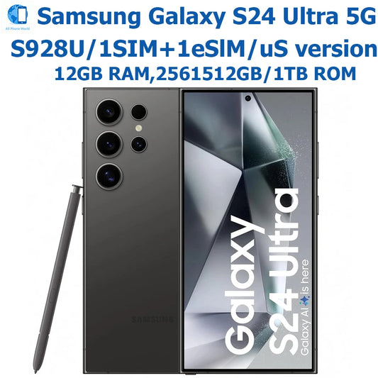 Refurbished Samsung Galaxy S24 Ultra 5G Smart Android Phone 6.8-inch 200MP 45W Samsung S24 Smartphone 5000mAh NFC Snapdragon