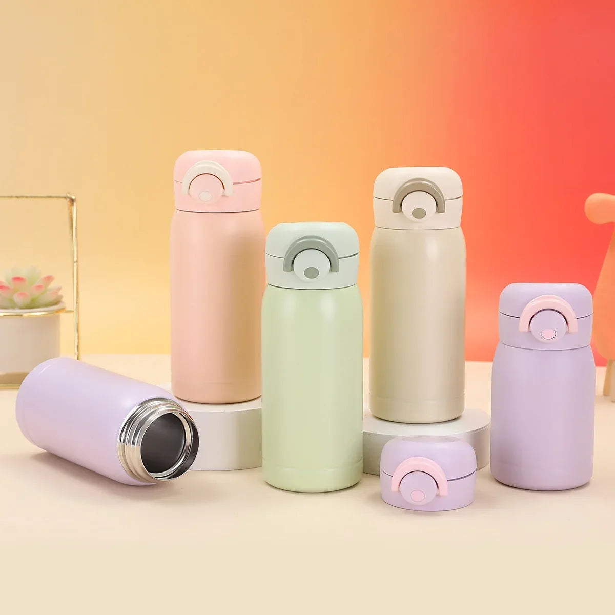 Mini tasse thermos de 220 ml/350 ml, tasse de poche, tasse à café thermique en acier inoxydable, flasque sous vide, bouteille d'eau chaude isotherme, cadeau pour enfants