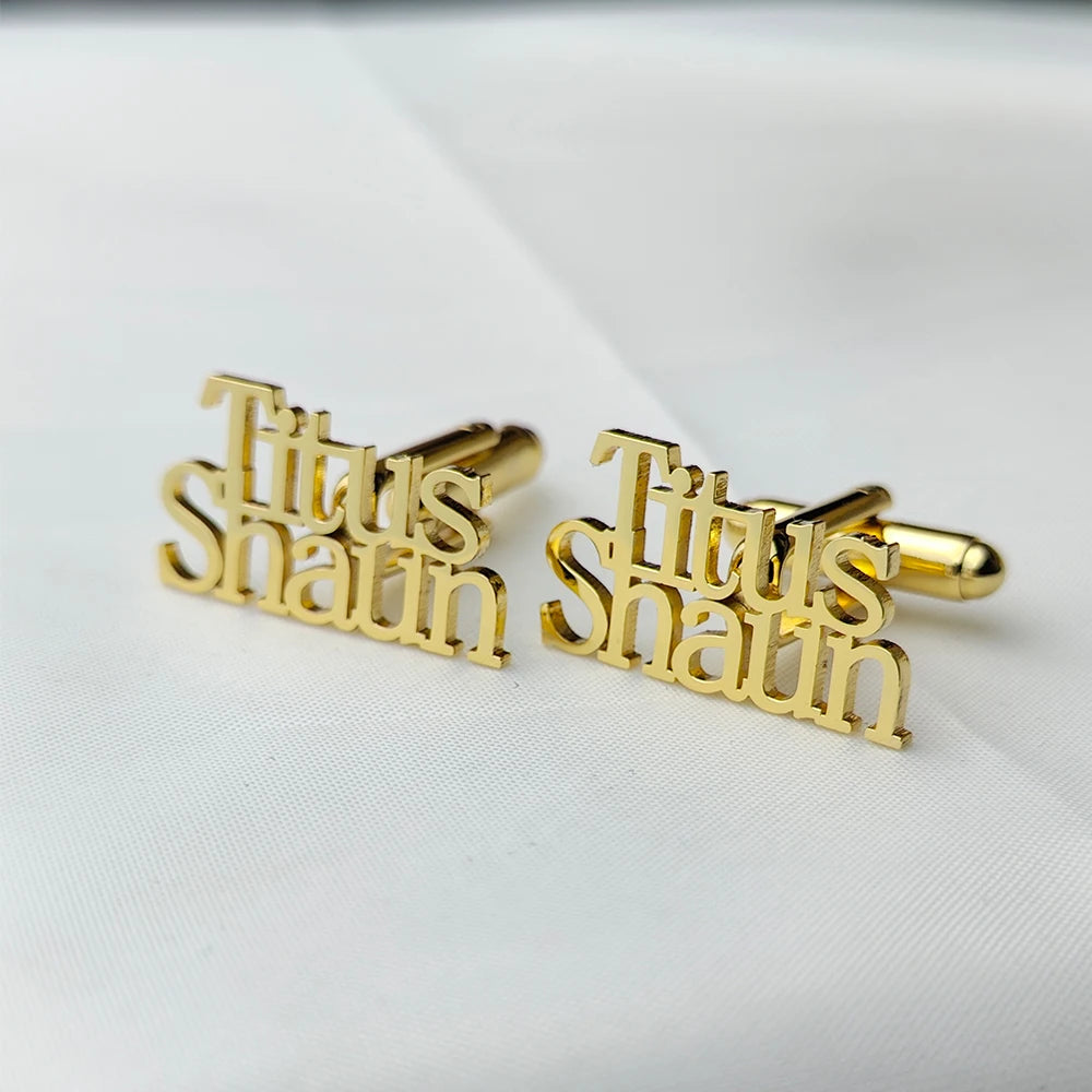 Hebrew Chai Cuff Links Personalized Name Initial Monogram Cufflinks Custom Any Language Cufflinks Men Wedding Gift Jewelry