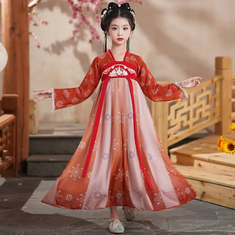 Robe chinoise Hanfu moderne pour fille, tenue d'Halloween de fée, Vêtements pour enfants, Vestidos, Costume traditionnel de Cosplay, Robes pour filles