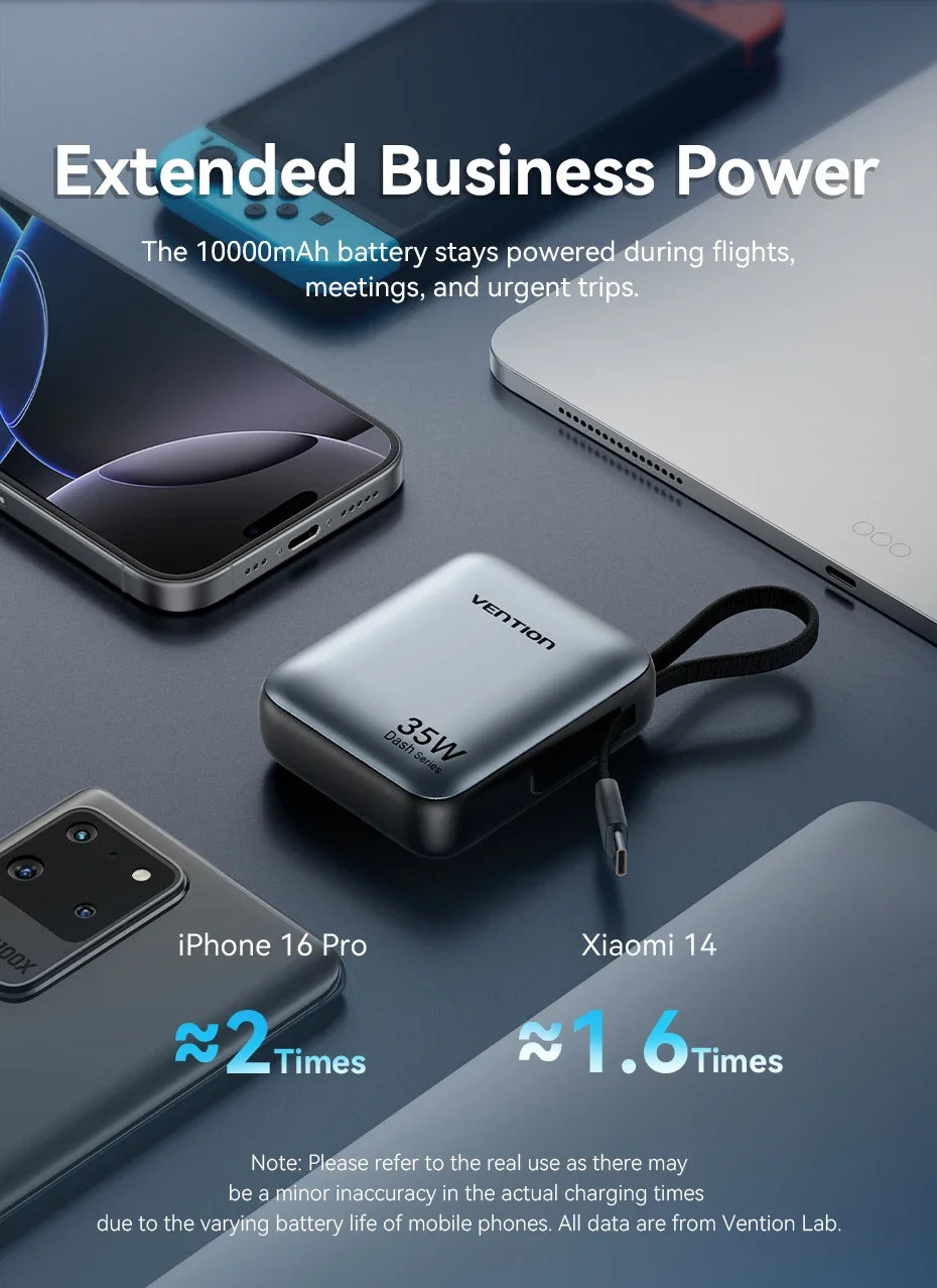 Vention CCC 10000mAh 35W Power Bank Schnelles Laden Tragbare Mini 3C PowerBank für iPhone 17 Xiaomi Externe Ersatzbatterie Ladegerät
