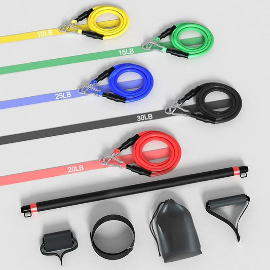 Fitness Resistance Rubber Band Yoga Elastic Band Upgrade Training Bar Set  Pilates Training Exercise Fitness Equipment Pull Rope
