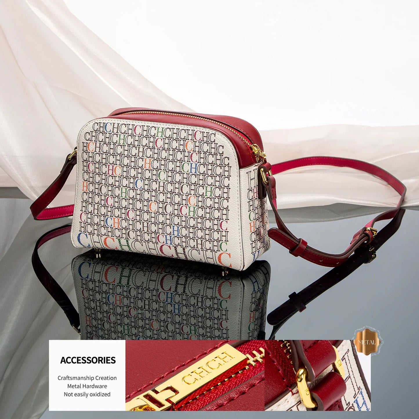 Klassische Luxus-Damenhandtasche Quadratische PVC-bedruckte Umhängetasche Modische Damen-Designer-Damentasche
