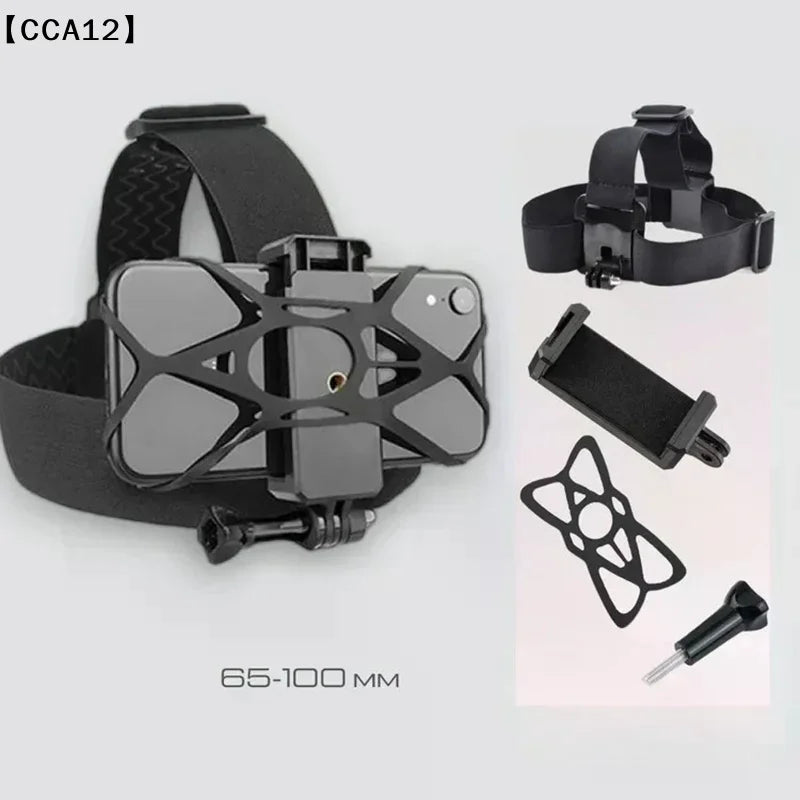 Support de téléphone pour casque, vidéo à la première personne, serre-tête pour téléphone, smartphone, caméra d'action