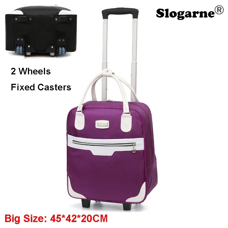Fashion Rollkoffer Damen 4 Räder Spinner Reisetaschen Herren Geschäftsreise-Taschen Oxford-Koffer Wasserdichte Trolleys