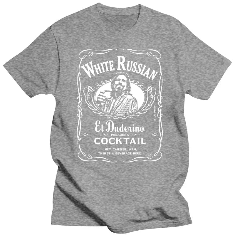 2019 Unisex T-Shirts The Big Lebowski The Dude White Russian Cocktail Schwarz Baumwolle Herren T-Shirt kostenloser Versand  BAUMWOLLE  2024