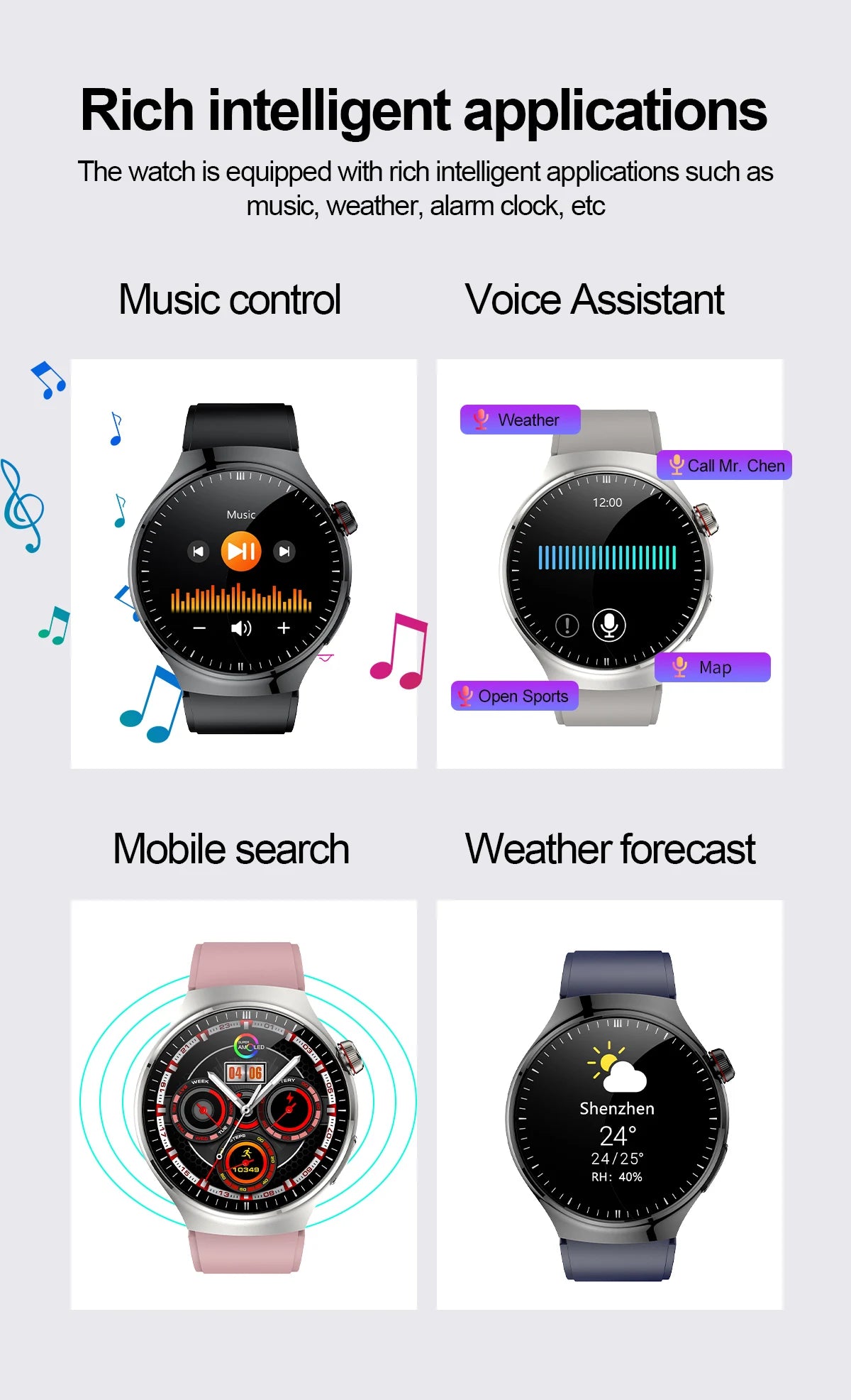 Montre Intelligente de Soins Infirmiers 2025 Montre connectée Santé, oxygène sanguin, lipides sanguins, acide urique, ECG+PPG, température corporelle, appel Bluetooth