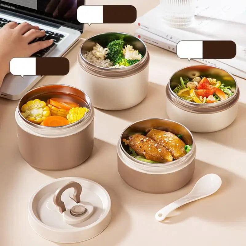 350ml/650ml Speisen-Thermobehälter, isolierter Suppenbecher, Thermoskanne, Edelstahl-Lunchbox, Thermobehälter, hält warm für Schulkinder