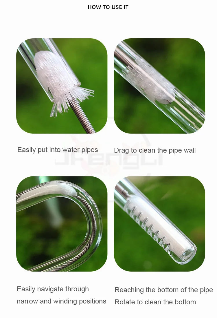 Aquarium Spring Brush Zubehör Fischglas Reinigungsgeräte Aquarium Filter Terrarium Angelartikel Pflanzenreiniger