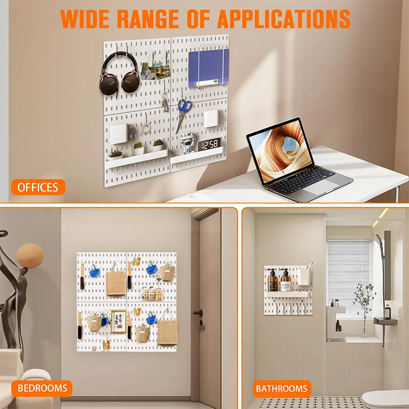 Wall Shelf Pegboard Display DIY Pegboard Kit Hole Board For Wall Panels Home Decor Hanging Shelf Decoration