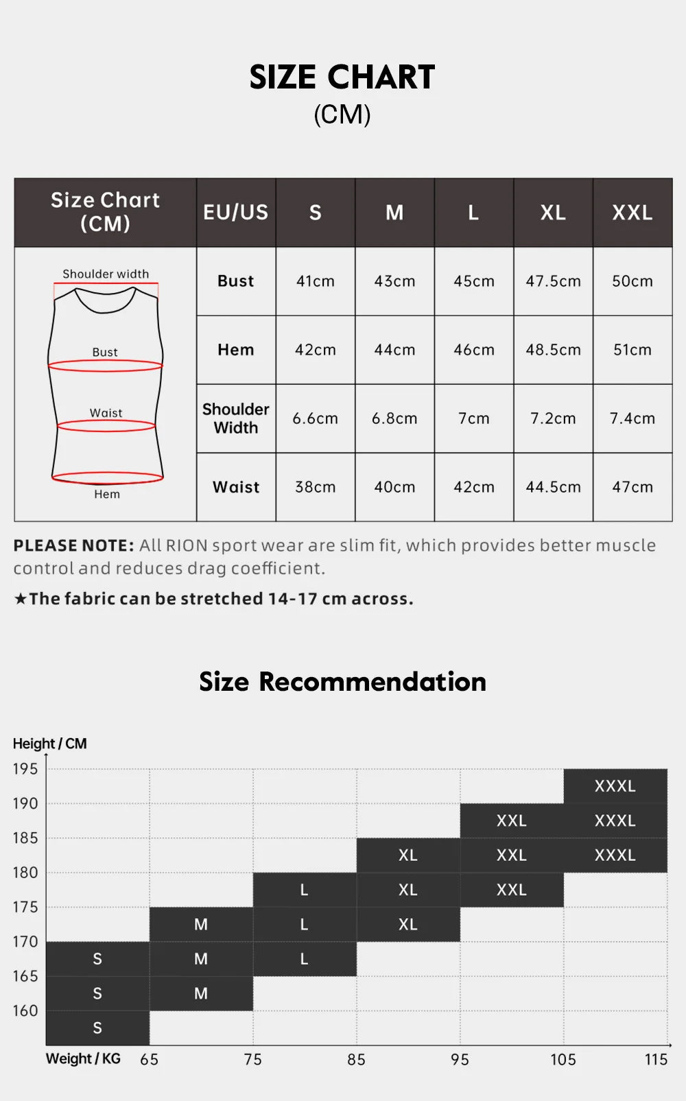 RION Herren Tank Top Ärmelloses Unterhemd Atmungsaktiv Schnell Trocknend Schweißabsorbierend Radfahren Sport Tops Fitnessstudio Sommer Herrenhemden