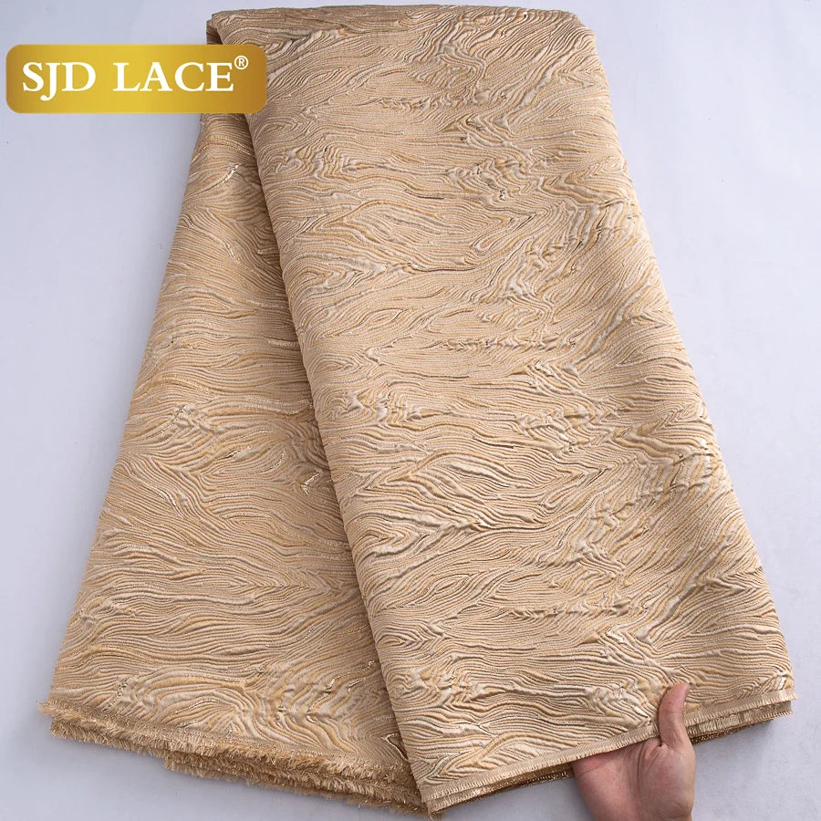 SJD LACE Afrikanische Brokat-Spitzenstoffe Französische Damastspitze 5 Yards 2026 Neueste Nigerianische Jacquard für Nähkleider für Damen Partykleid 4063