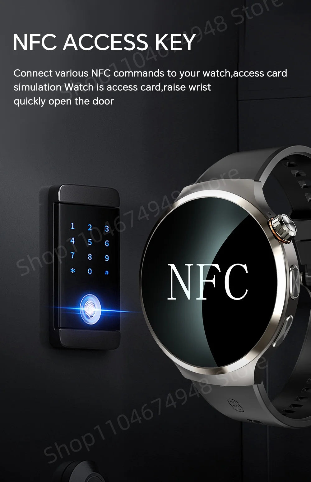 Montre intelligente 4G/5G Full Netcom 1,98 pouces Amoled avec caméra rotative à 210°, Android 13.0, double système GPS, batterie 1900 mAh