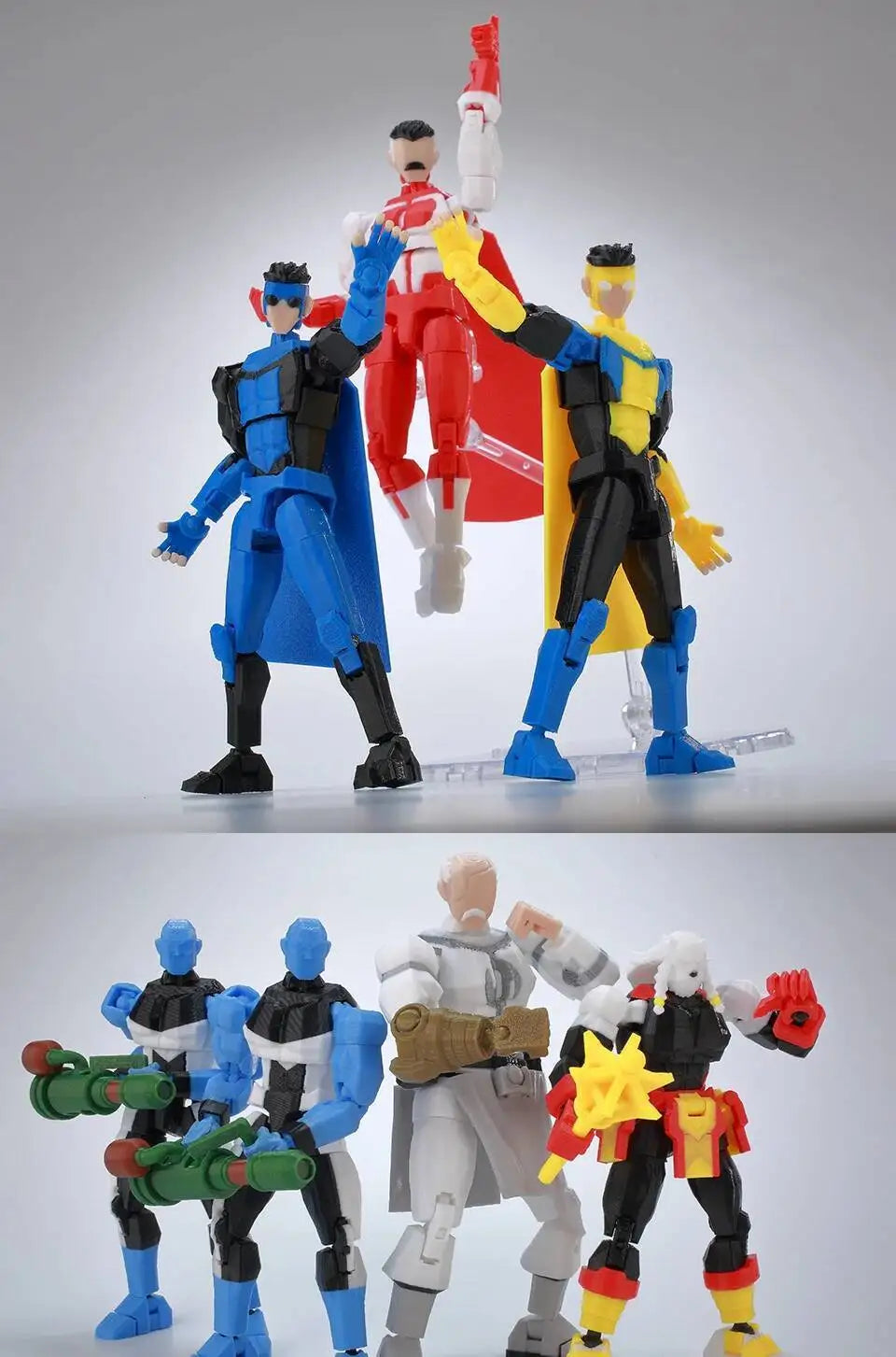9L3D Lucky 13 Invincible Boy Conquer Omni Action Figure 3D Printed Anime Model Multi-Jointed Poseable Collectible Toy Gift Fan
