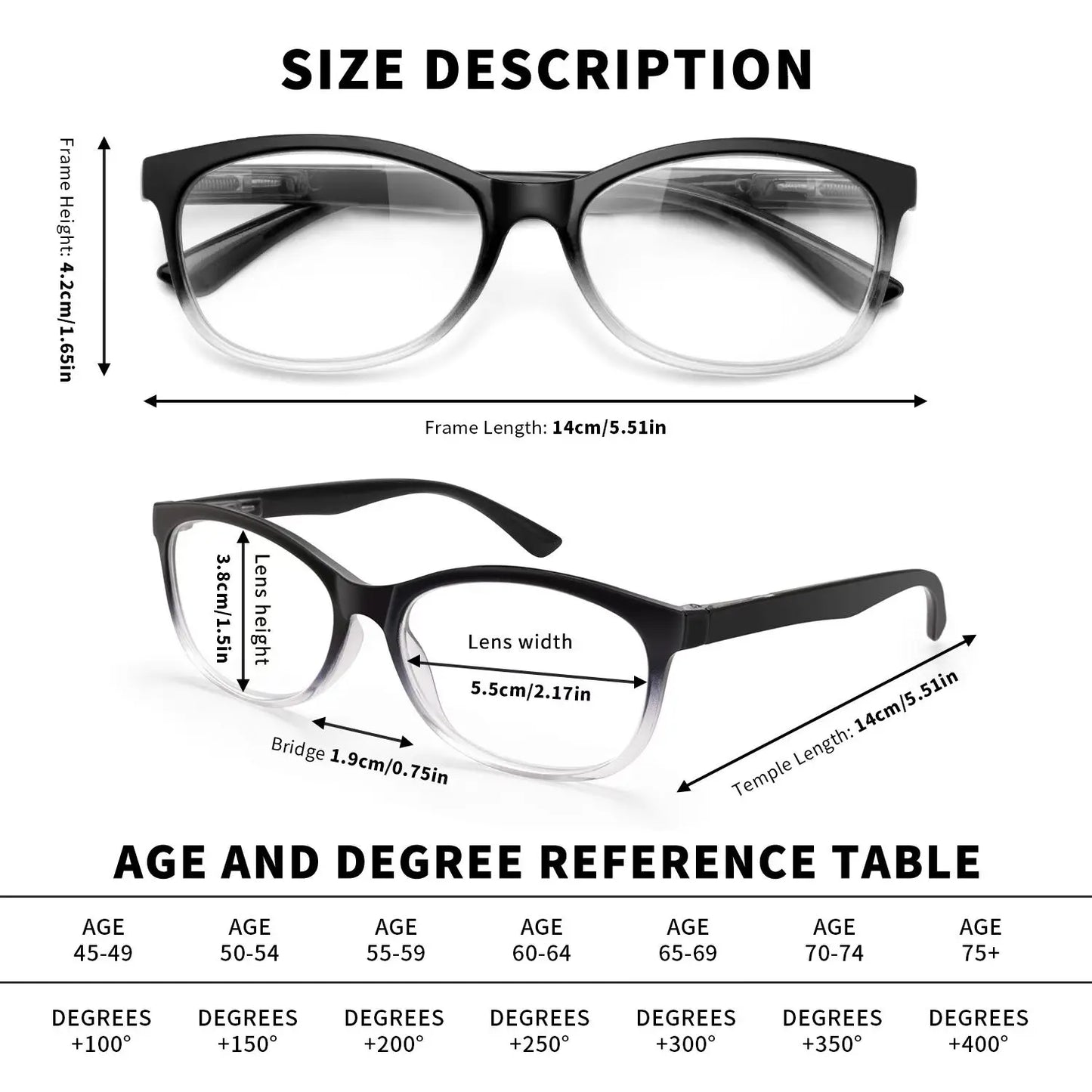 1/3PCS  Auto-Focus Reading Glasses, Lightweight PC Frame, Unisex Design | Ideal for Computer Use & Perfect Gift Choice