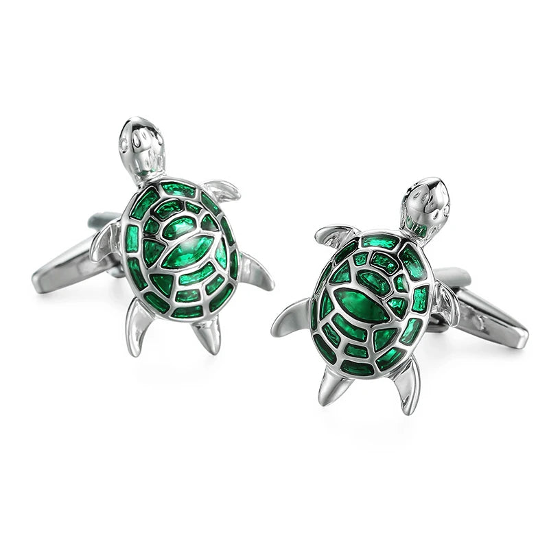 Klassische französische Herrenhemden Manschettenknöpfe, niedliche Tiere, Schmetterling, Schildkröte, Hund, Hufeisen, Manschettenknöpfe, Business-Anzug, Accessoires, Schmuck
