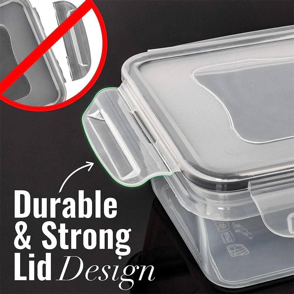 Küche Lebensmittelbehälter-Set, Mikrowellen- und Spülmaschinenfest BPA-frei 10tlg. 840ml Behälter-Set mit 10 Aufklebern und Stift