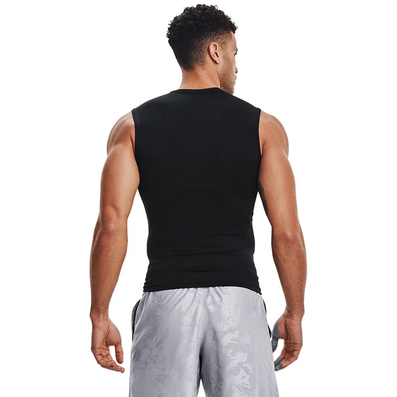 Débardeur de Compression Homme Chemise de Sport Sans Manches Séchage Rapide Musculation Fitness Gilet Entraînement Haut Musculaire