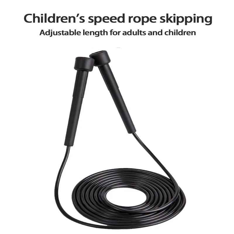 1 Corde à sauter rapide 2,8 m professionnelle pour enfants et adultes, en PVC, réglable, équipement de fitness, entraînement de boxe musculaire
