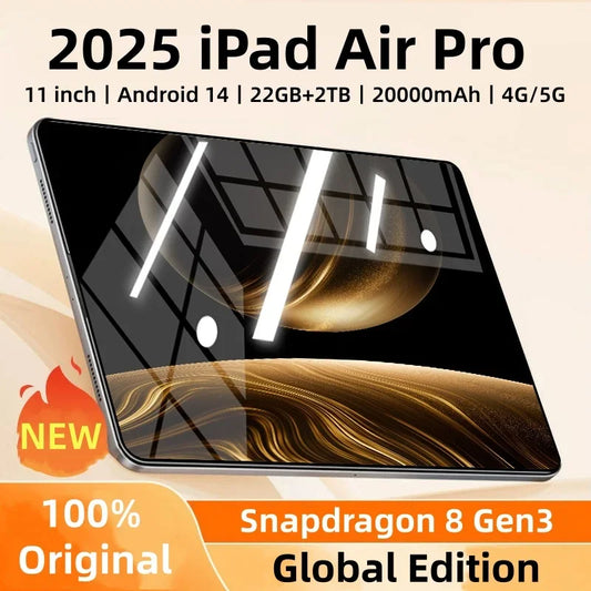 2025 New IPad Air Pro Tablet 11'' Tablets Android 14 22GB+2TB Snapdragon8Gen3 20000mAh 4G/5G Dual SIM Bluetooth WiFi Tablet PC