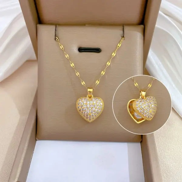 Exquisite Mikro-Inlaid Zirkon Schmetterlings-Quasten-Halskette für Damen Edelstahl Mond Schmetterling Blume Schlüsselbein-Choker-Schmuck