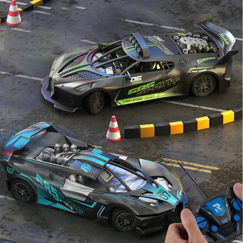 Ferngesteuertes Auto 4-Kanal Hochgeschwindigkeits-Drift-Rennwagen Elektro-Sportwagen Spielzeug Modell für Jungen Kinder Geburtstagsgeschenk