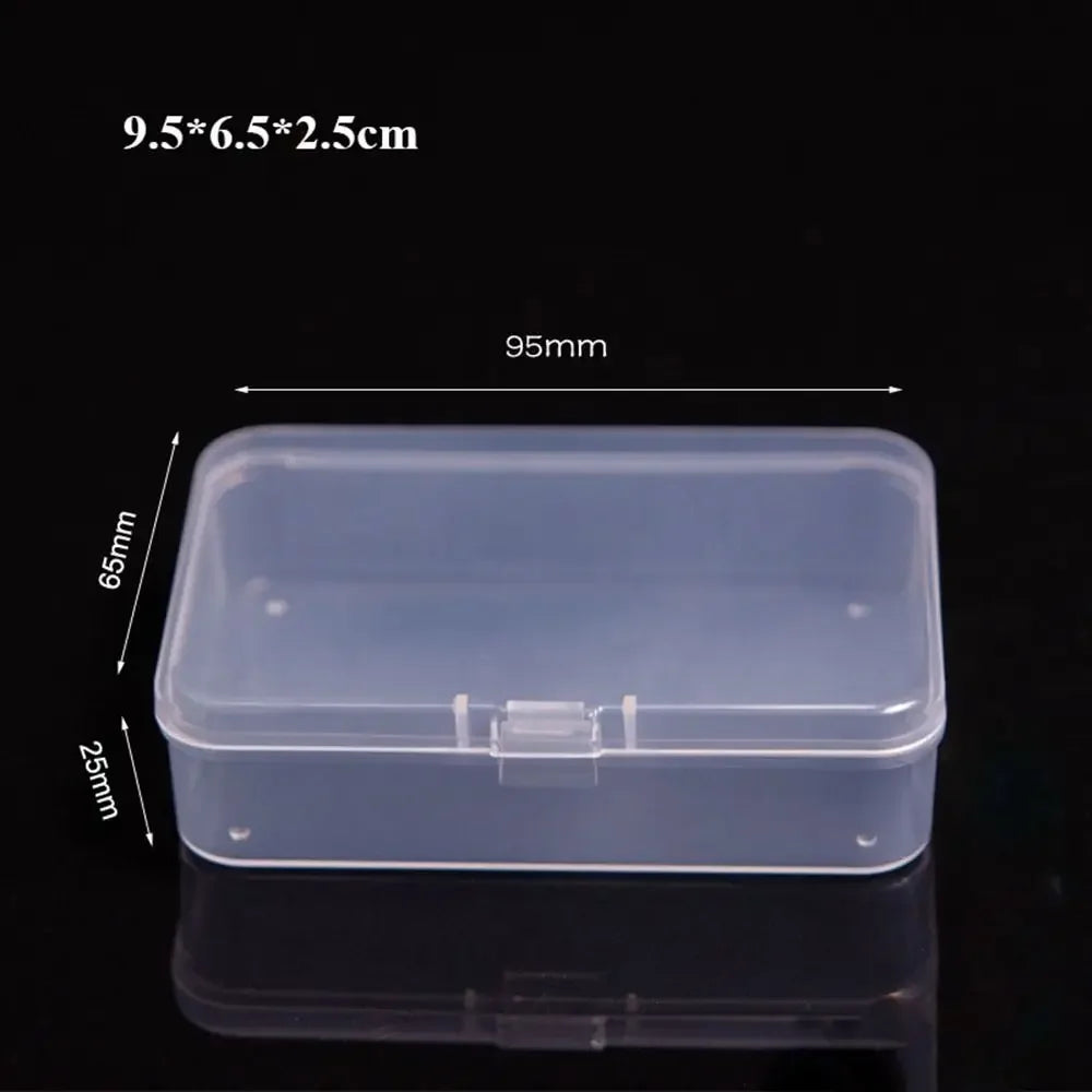 Square Round Plastic Transparent Storage Box Small Items Sundries Organizer Case Jewelry Beads Container Box Tools Accessories