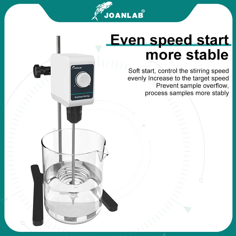 JOANLAB Rührer Labor Digitalanzeige Überkopfrührer Elektrischer Mischer Laborgeräte 5/10L 1200rpm 110/220V OS-10S