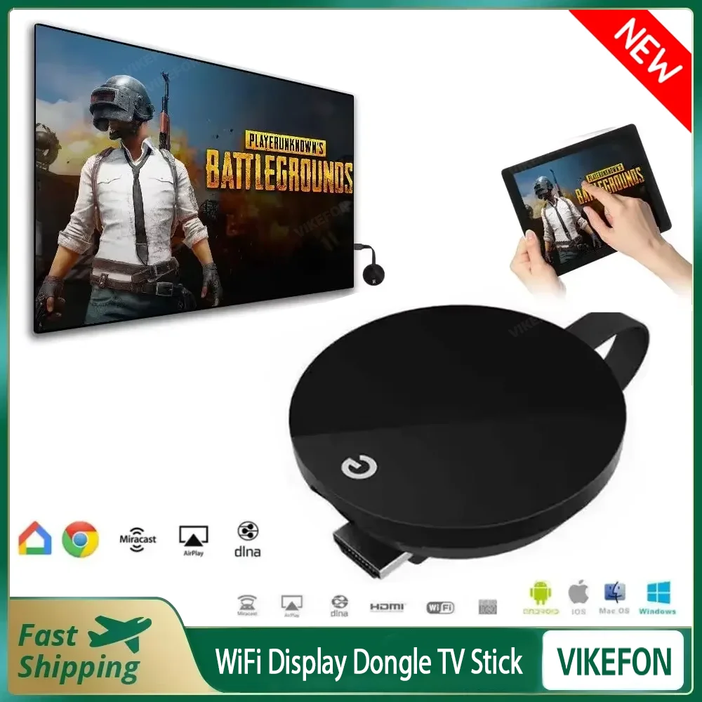 Chromecast Google Sans Fil WiFi Mirascreen HDMI-compatible HD Affichage Dongle Média Streaming Vidéo TV Maison Intelligente Pour ios/Android