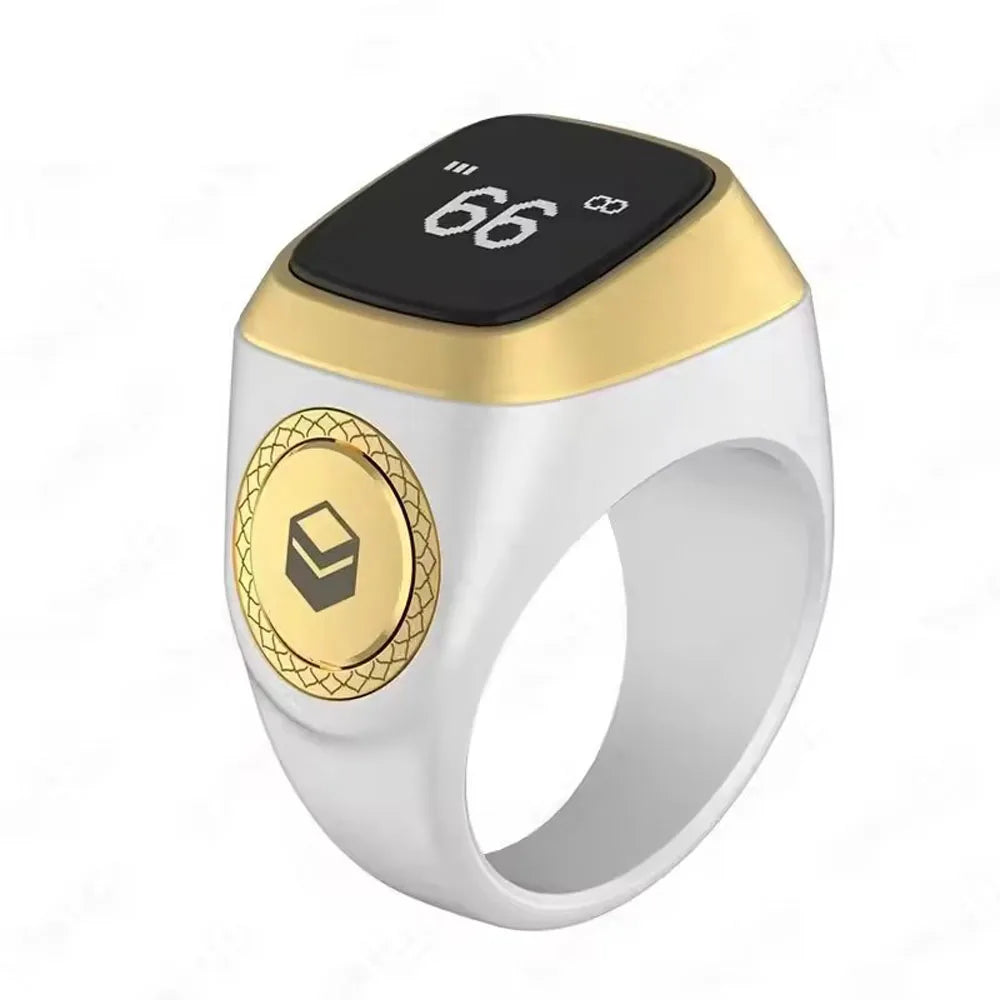 Bague Smart Zikr Qibla 2026, éloge, tasbih, compteur numérique électronique pour musulmans, rappel de vibration à 5 heures de prière, étanche