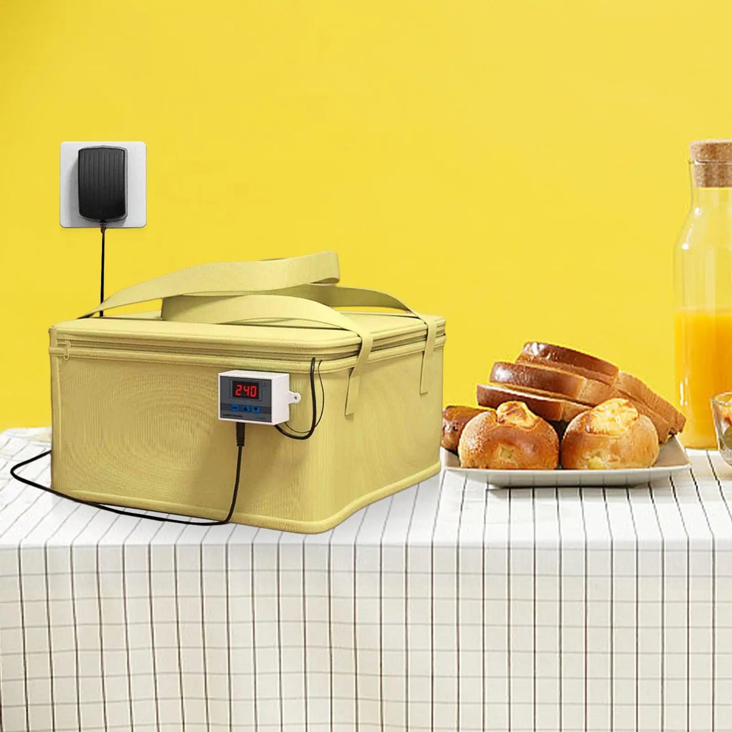Hausbrot-Wärmebox, temperaturgeregelter Gärbeutel mit Abschaltautomatik, Teiggärschrank, Gärgerät zum Backen