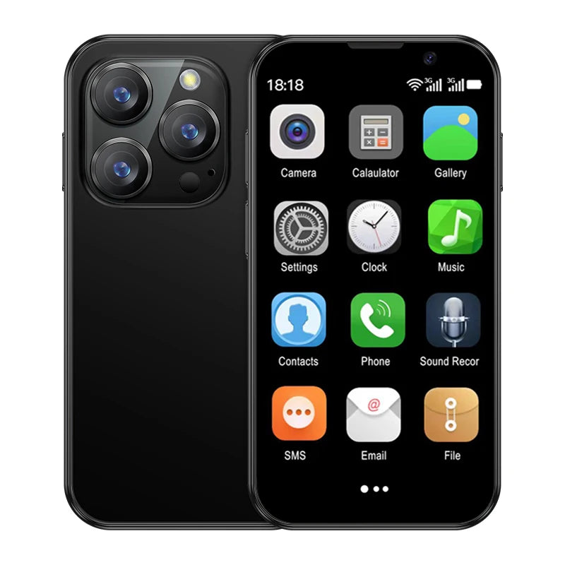 Mini Smartphone SERVO 16SE 16 Go ROM Android 9.0 Wifi Double SIM Veille Play Store 3G WCDMA Petit Téléphone Portable Intelligent 3.0" Nouvelle Version