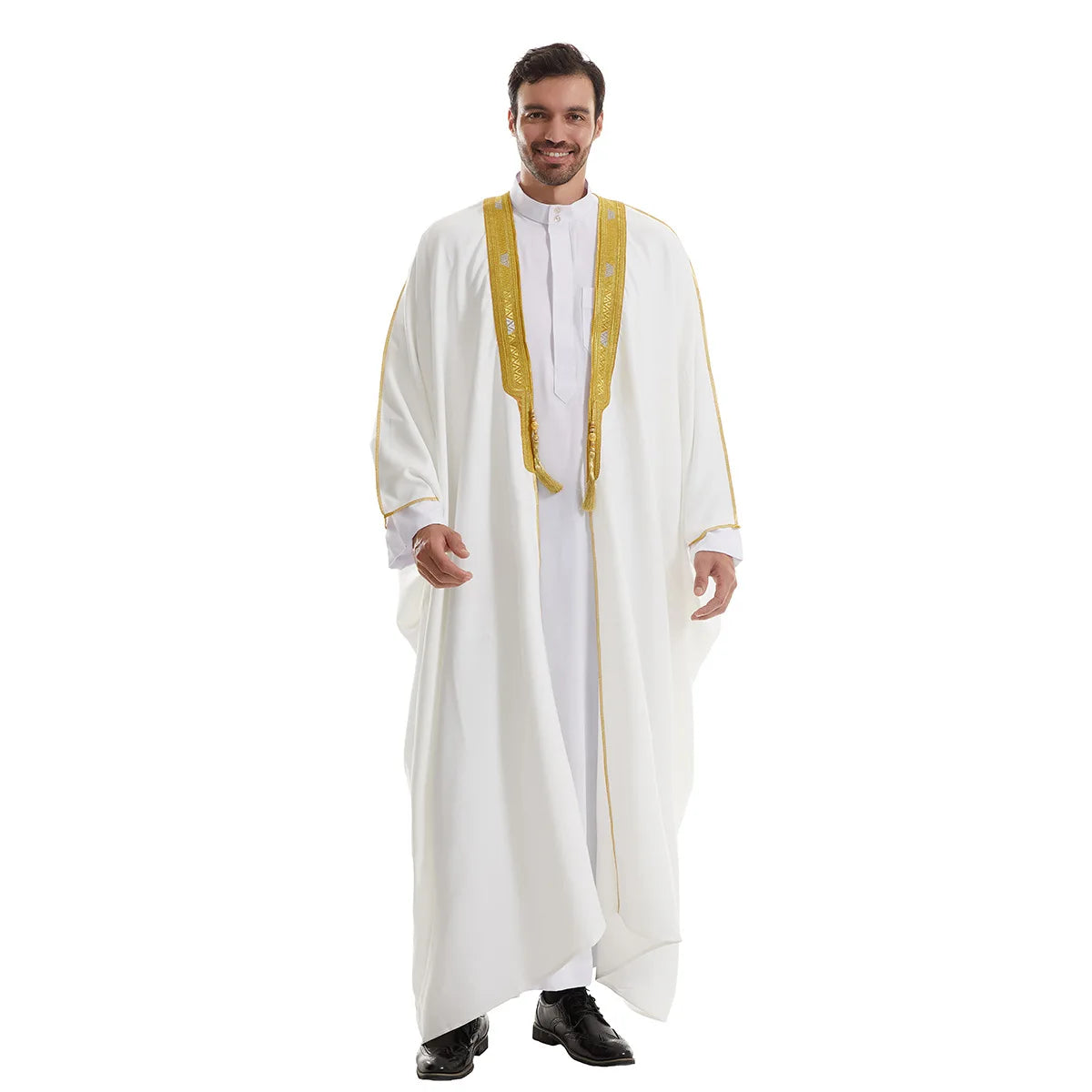 Eid Muslim Men Jubba Thobe Dishdasha Open Abaya Islamic Ramadan Cardigan Robe Saudi Arabic Musulman Caftan Dubai Djellaba