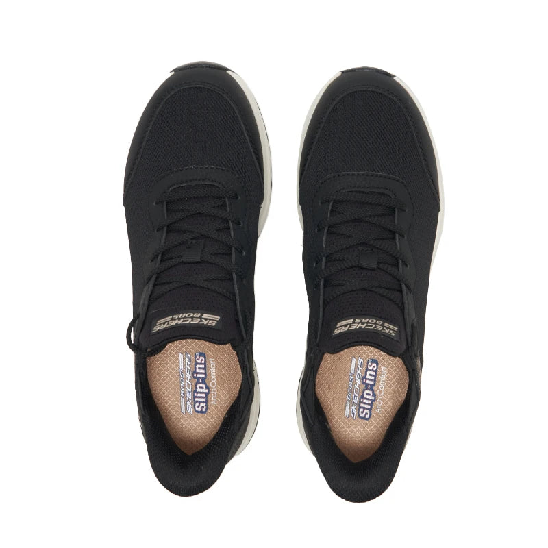 Skechers Femme Chaussures Baskets de Course Tendance Extérieur Légères Résistantes à l'Usure Chaussures Basses Décontractées 117627-BLK