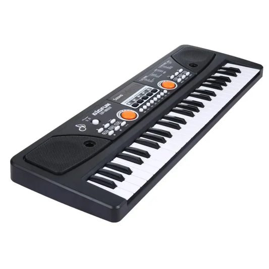 49 Tasten USB-Elektroklavier & Mikrofon Digitales Musik-Keyboard 16 Töne 8 Rhythmen 6 Demo-Songs Musikgeschenke für Kinder
