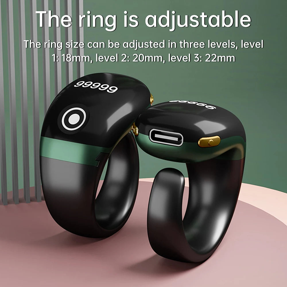 Smart Tasbih Tally Counter 0~99999 Muslims Tasbeeh Zikr Ring Prayer Time Vibration Reminder Type-C Ring Counters OLED Display