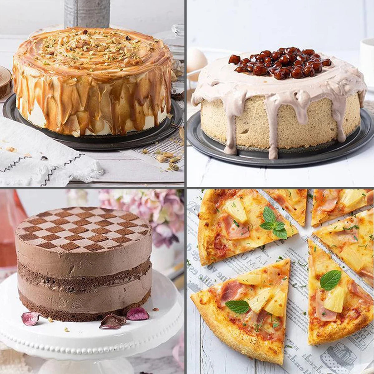 1 Stück, 3 Stück Kuchenform-Set, runde Antihaft-Backformen Springform für Kuchen, Käsekuchen, abnehmbarer Boden, auslaufsichere Backformen-Sets