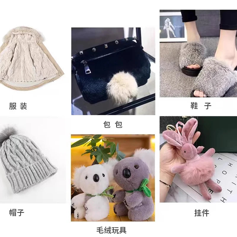 50x50cm 8mm Purple Imitation Otter Rabbit Fur Short Plush Fabric Making   DIY Plush Toys Fabric Display Background Scarf Pillow