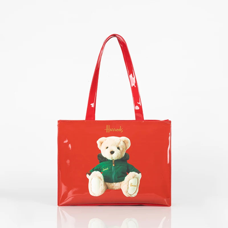 Horizontal Edition PVC Reusable Shopping Bag Eco-friendly London Lady Shopper Bag Large Capacity Waterproof Handbag Shoulder Bag