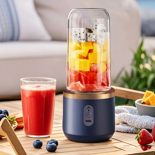 Mixeur-presse-agrumes portable 400 ml, presse-fruits électrique, chargement USB, pour citrons et oranges, 2 tasses