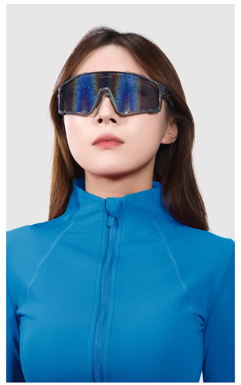 KAPVOE Nouvelle Technologie Nano Lentilles Lunettes de Cyclisme Lunettes de Soleil Sportives de Plein Air Vélo Hommes Femmes VTT Bicyclette UV400 Lunettes