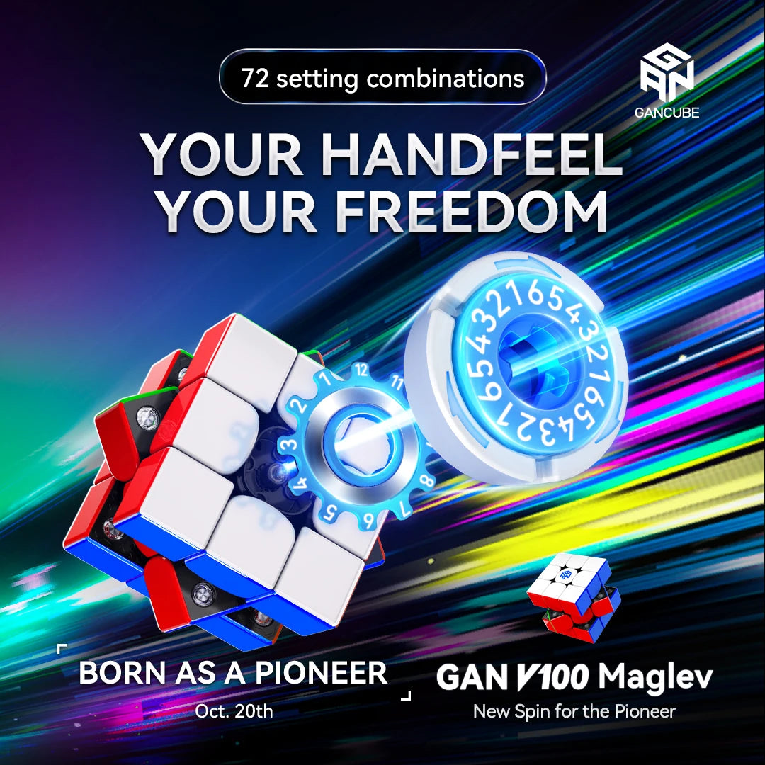 [JudyCube] GAN V100 Maglev UV 3X3 Magnetic Magic Cube Fidget Toys GAN V100 leap Year of the Horse Limited Edition Cubo Magico