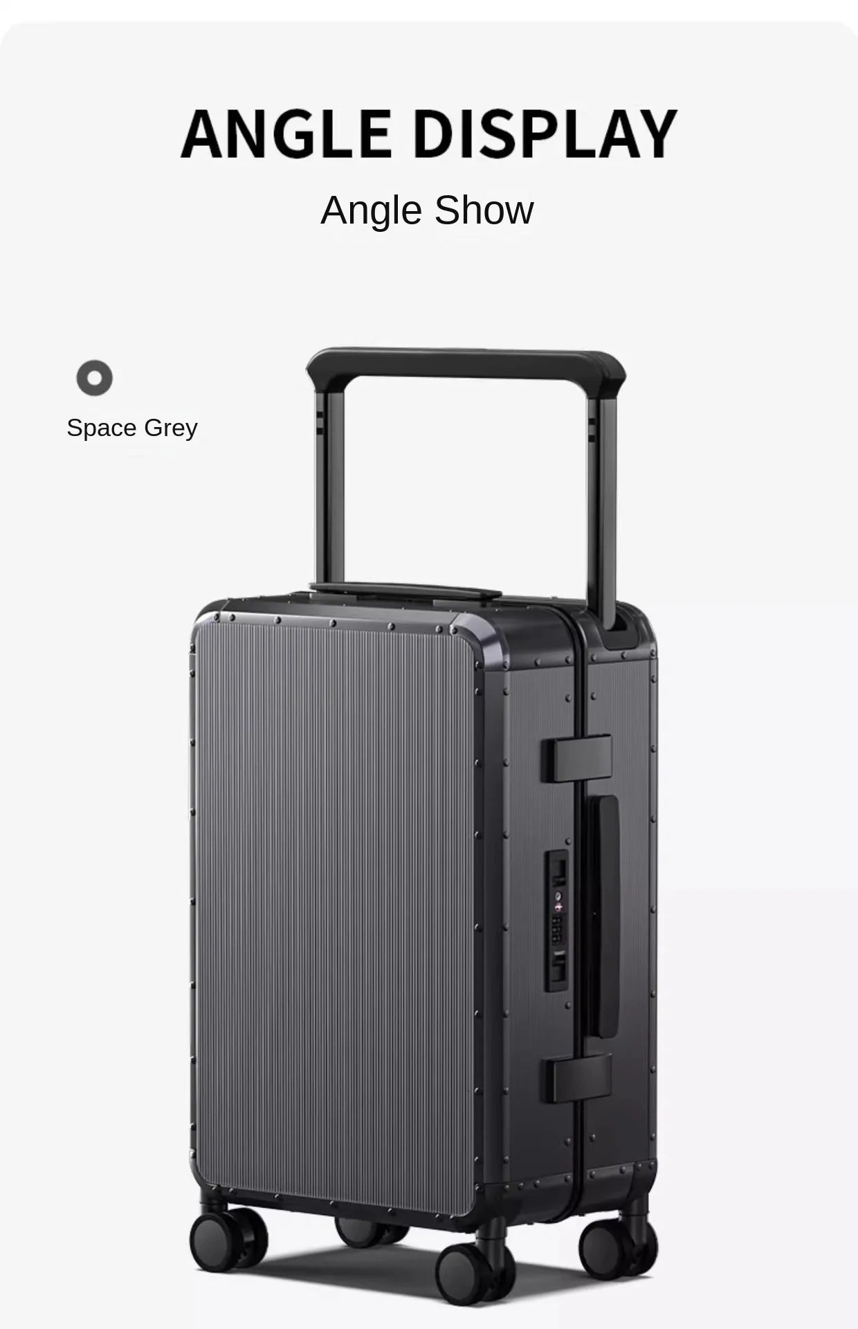 20/24 inch All aluminum-magnesium alloy Travel Suitcase Carry-On Luggage Trolley Case With Wheels Business Boarding Box