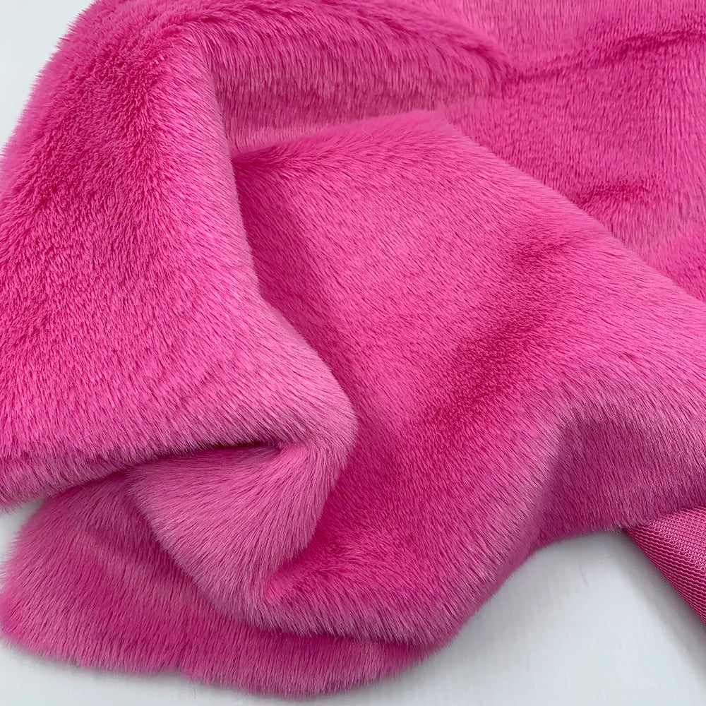 10mm Pile Length Fur Fabric Polyester Imitation Fur Fabrics Handmade DIY Encryption Thickening Fake Rabbit Hair Fur Plush Fabric