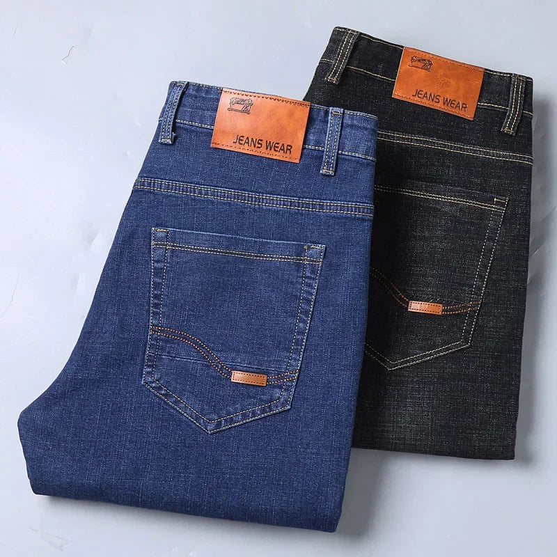 Neue Herren Leichte Luxus Stretch Slim Fit Hose Bequem Weich Business Mode Gerade Freizeit Jeans Herren Markenbekleidung