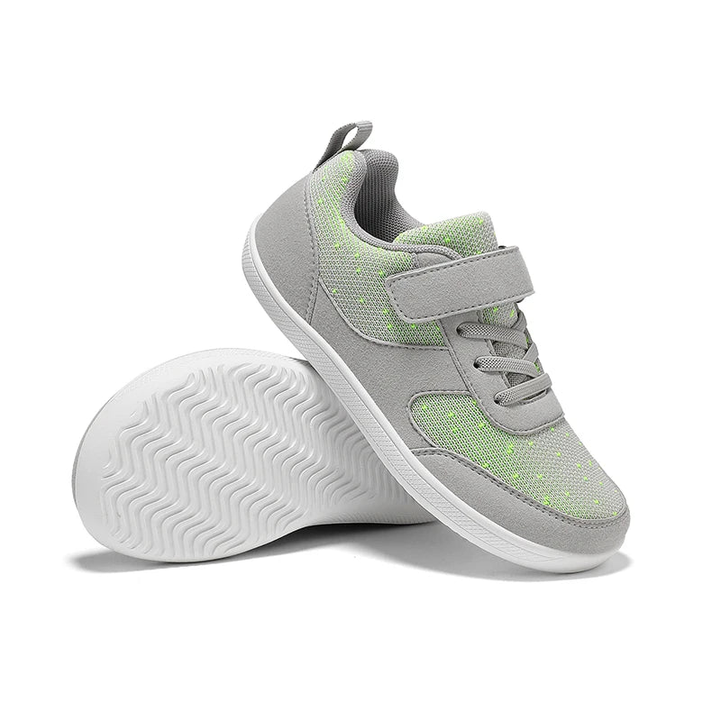 Chaussures enfants à bout large, pieds nus, pour garçons et filles, baskets bébé légères en maille, chaussures de tennis artificielles pour tout-petits