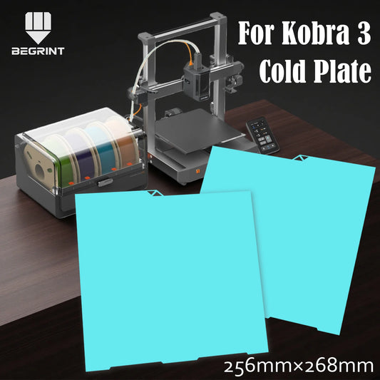 For Anycubic Kobra 3 Combo Build Plate 256x268 Spring Steel Sheet For Anycubic Kobra 3 V3 Combo/ Kobra 3 V2 Glacier Cold Plate