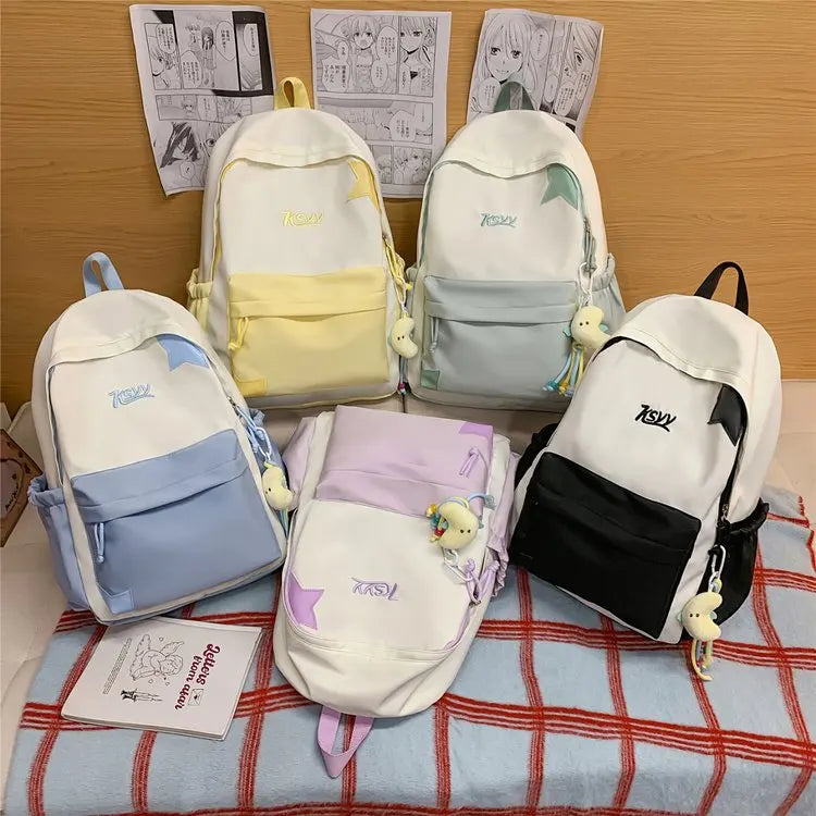 Nouveau Sac à Dos de Collège Imperméable pour Femme, Grande Capacité, Sacs d'École Tendance pour Ordinateur Portable, Joli Sac de Voyage pour Fille, Cool