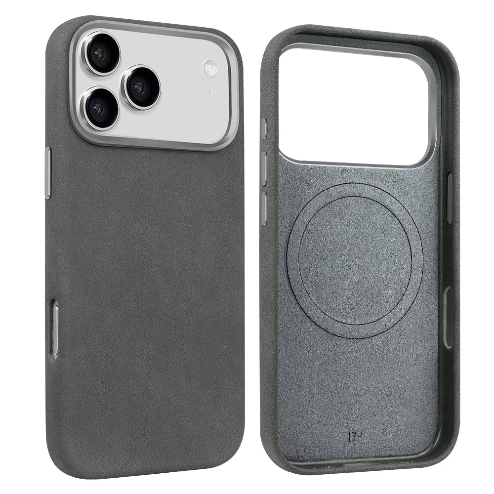 Suede Phone Case for iPhone 17 pro with Magnetic Wireless Charging Anti-Drop Cover Compatible with iPhone 17 16 15 pro Max