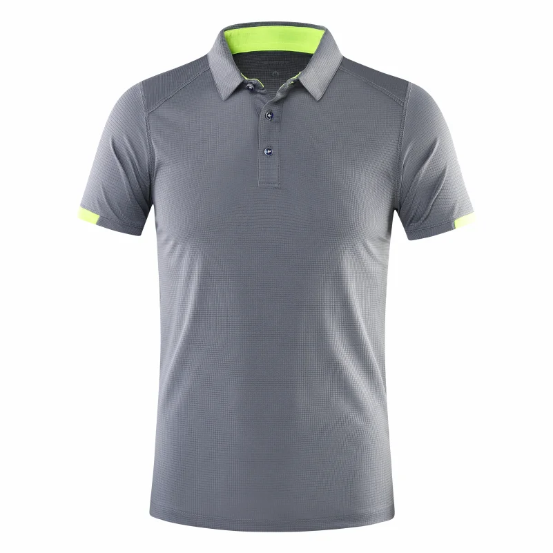 Schnell trocknendes Kurzarm-POLOSHIRT Für Outdoor-Sport und Fitness Atmungsaktives und kühles Mesh-Revers-Oberteil